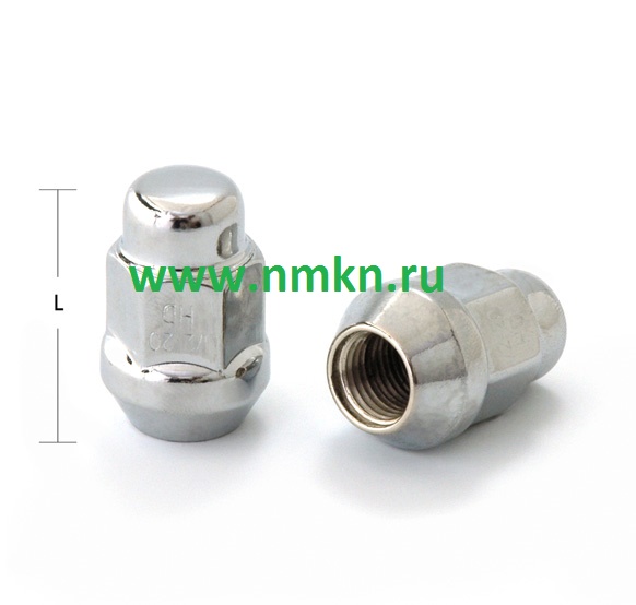 Гайка колесная М12*1,25 (35, ключ 17, конус, закрытая, хром.) 1976