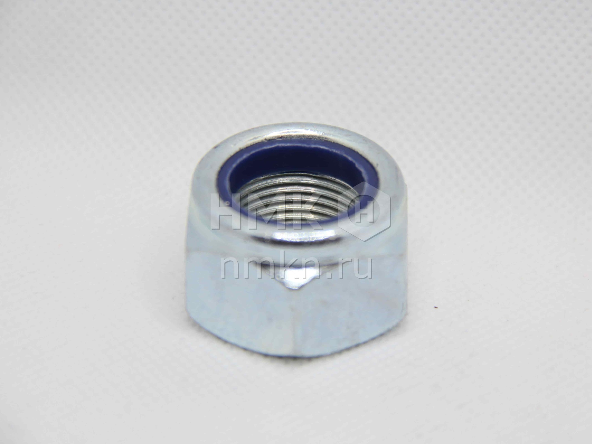 гайка м20х1,5 din 985 с синим нейлоновым кольцом (цинк) в интернет-магазине НМК